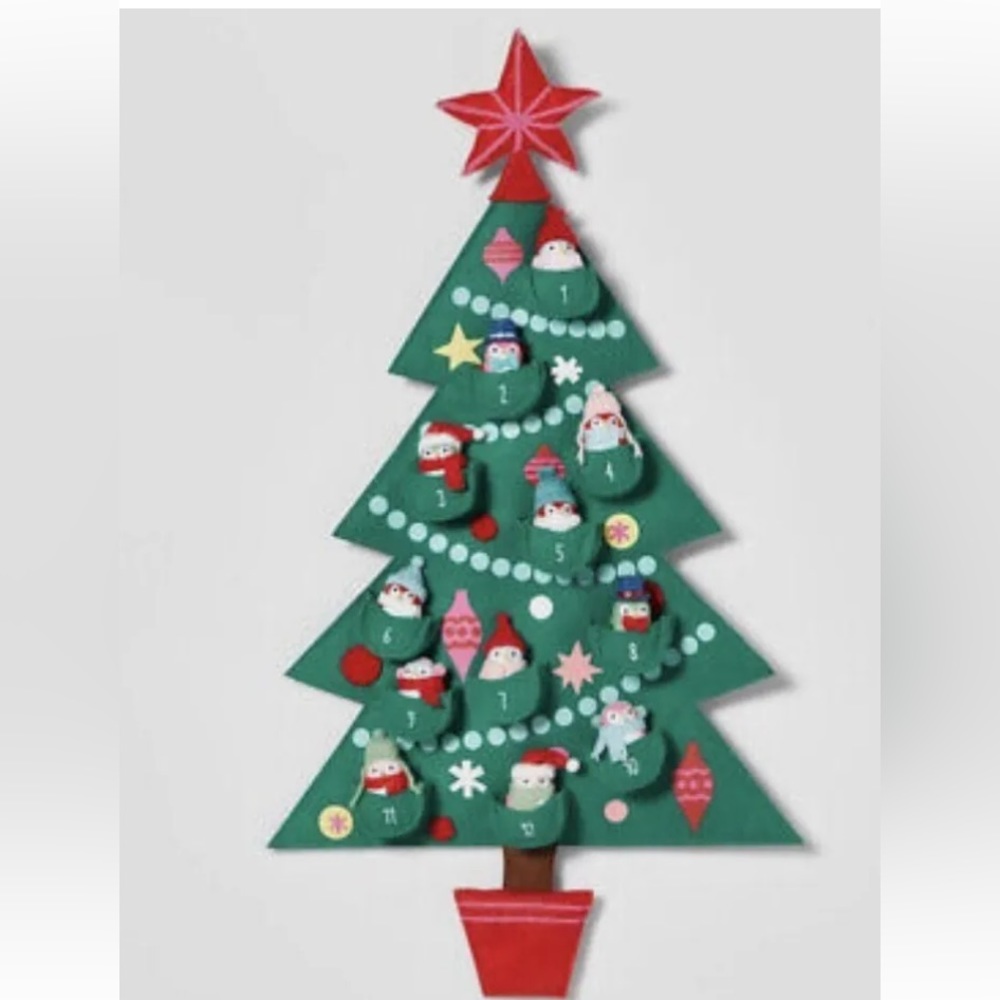 2022 Wondershop 12ct Mini Fabric Bird Advent Calendar Felt Christmas Holiday